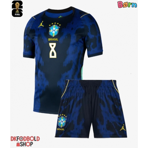 Brasilien Bruno Guimaraes #8 Udebanesæt Børn VM 2026 Kort ærmer (+ korte bukser)